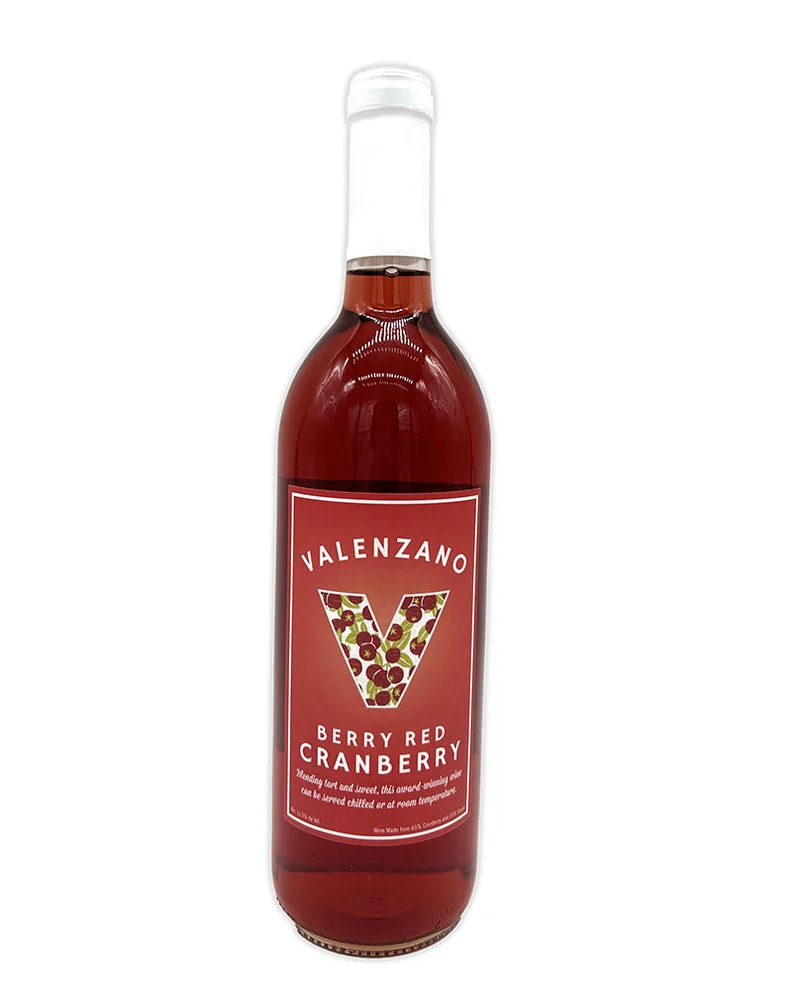 Valenzano Winery Berry Red Cranb Cranberry fruit wine bottle