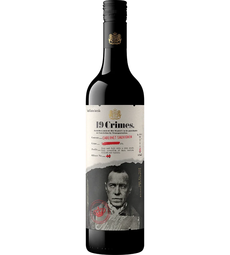19 Crimes Cabernet Sauvignon bottle