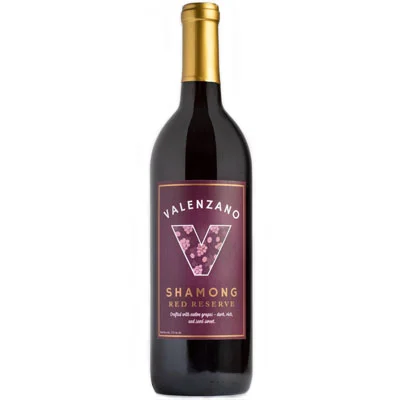 Valenzano Shamong Red Reserve 750 Ml front bottle