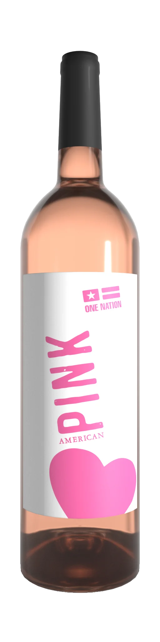 Villari Vineyards One Nation Pink Fruit wine blend: apple wine with peach and strawberry bottle