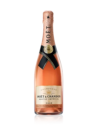 Moet & Chandon Nectar Imp Rose Champagne blend: Pinot Noir, Meunier, Chardonnay bottle