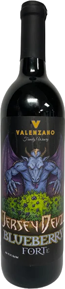 Valenzano Family Winery Jersey Devil Blueberry Port bottle