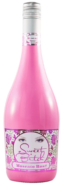 Sweet Bitch / Joseph Victori Wines Moscato Rose Sparkling bottle