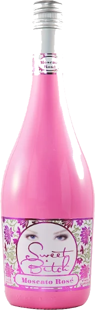 Sweet Bitch Moscato Rose Sparkling bottle