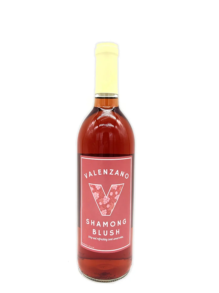 Valenzano Family Winery Shamong Blush Concord bottle