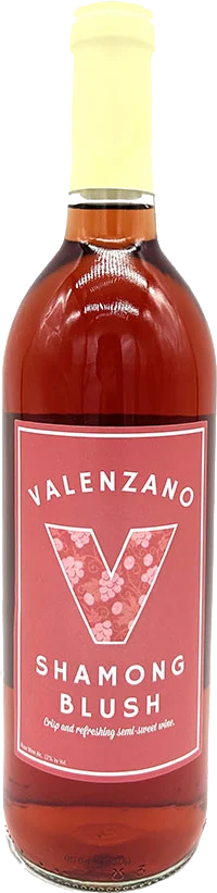 Valenzano Family Winery Shamong Blush Concord bottle