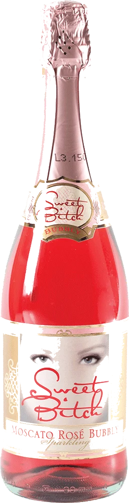 Sweet Bitch Moscato Rose Bubbly bottle