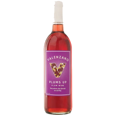 Valenzano Family Winery Plums Up Plum fruit wine bottle