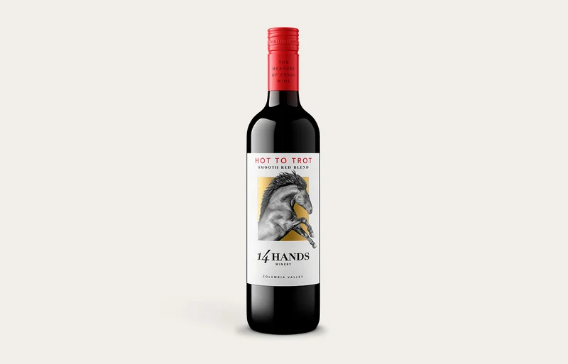14 Hands Hot To Trot Red 750 Ml front bottle