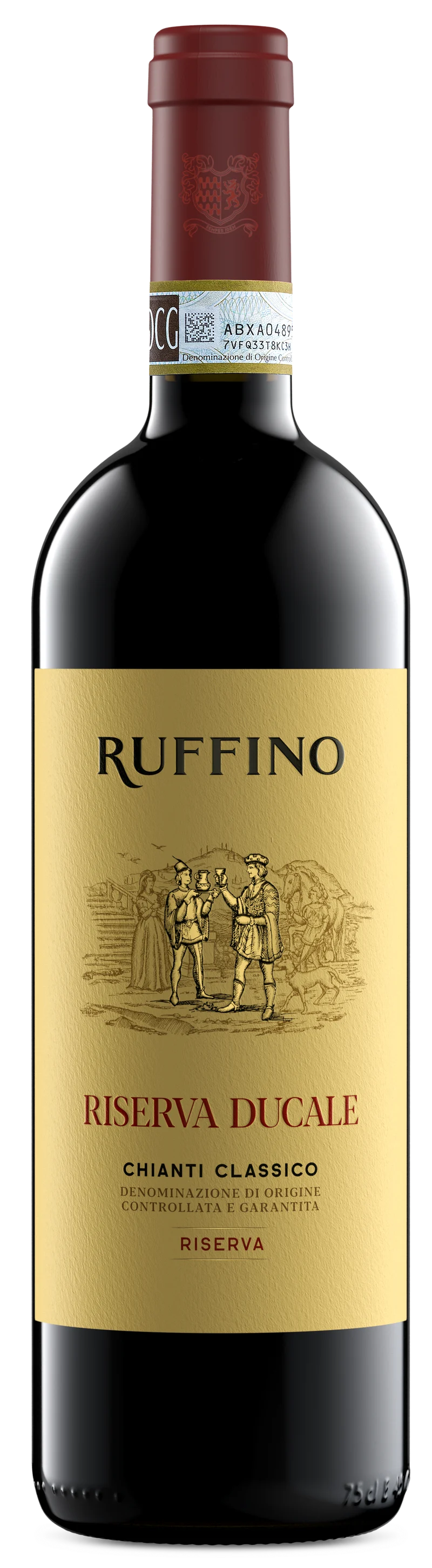 Ruffino Riserva Ducale Tan Sangiovese-based red blend bottle