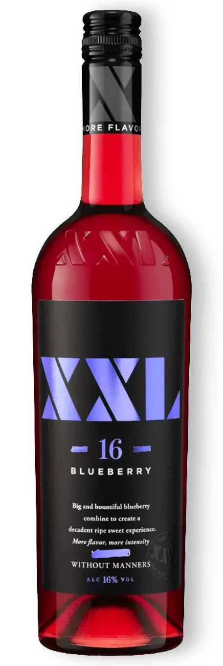 XXL Brands Moscato Blueberry Fortified Moscato infused with blueberry essence bottle