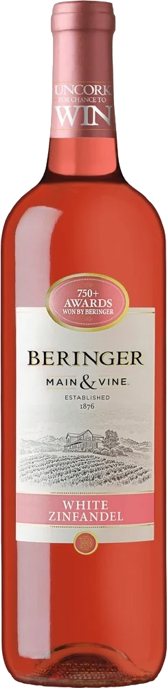 Beringer Vineyards White Zinfandel bottle