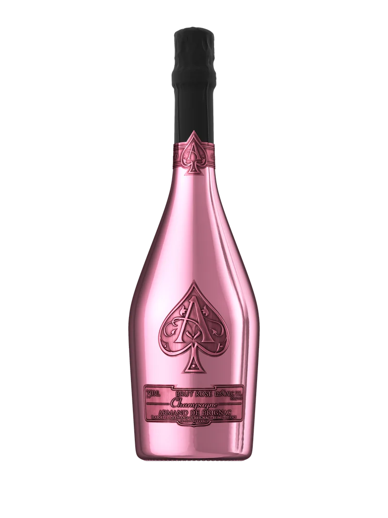 Armand de Brignac Ace Of Spades Rose Champagne Rose blend: Pinot Noir, Chardonnay, Pinot Meunier bottle