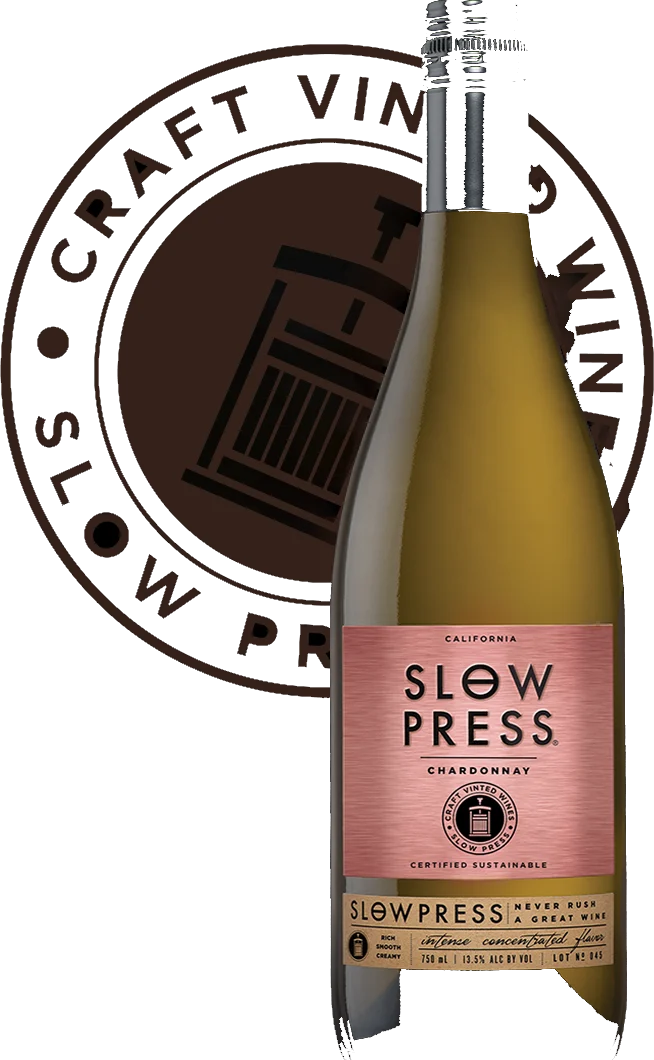 Slow Press Wines Chardonnay bottle