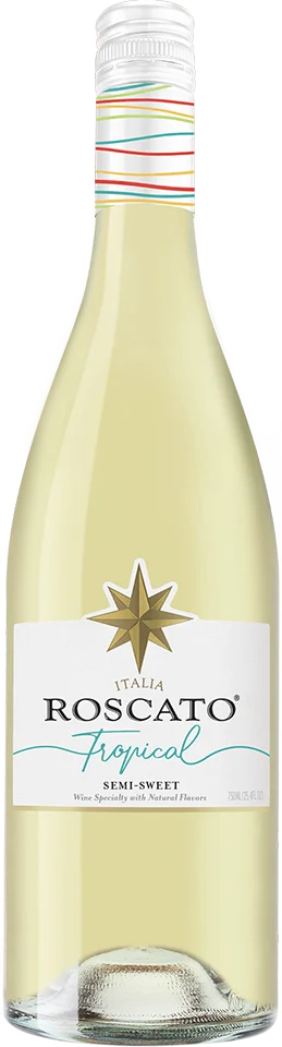 Roscato Tropical Flavored semi-sweet white wine specialty bottle